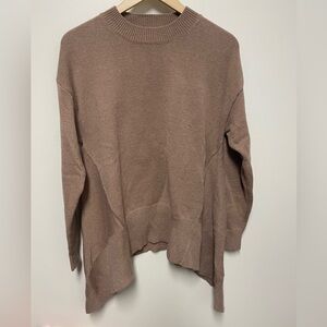 NEW! Blue Ivy Ribbed Neck Oversized Sweater Mocha Size S/M